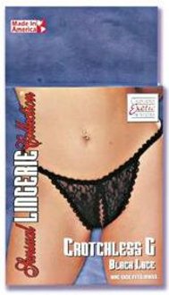 Crotchless G Black Lace