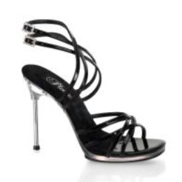 Boty Chic-16 4 1/2 StRAPPY ANKLEl BLACK 