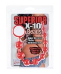 Anální kuličky Silicone X-10 Beads Red