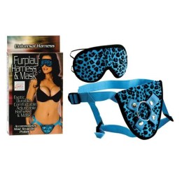 Postroj na připínací penis Furplay Harness and Mask Blue