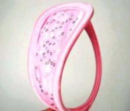 Kalhotky C-string elegance růžové s flitry