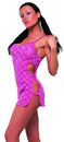 Lace Chemise Set w. Open Sides - Pink